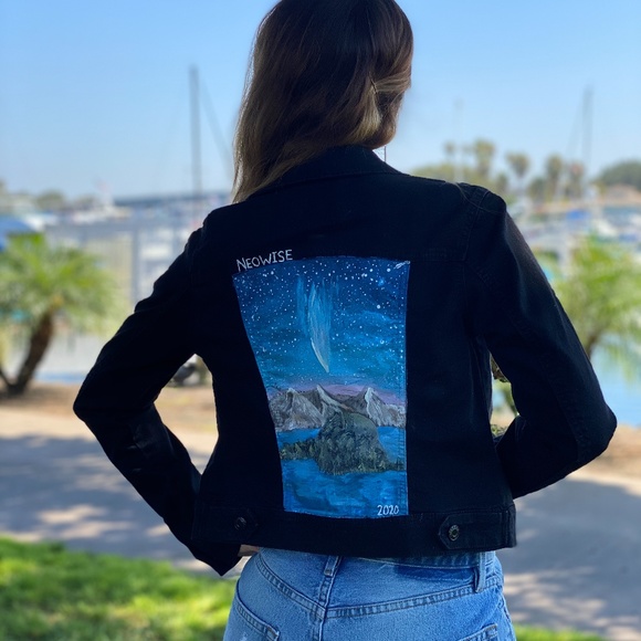 Neowise Custom Hand Painted Wearable Art Jacket - Picture 5 of 8